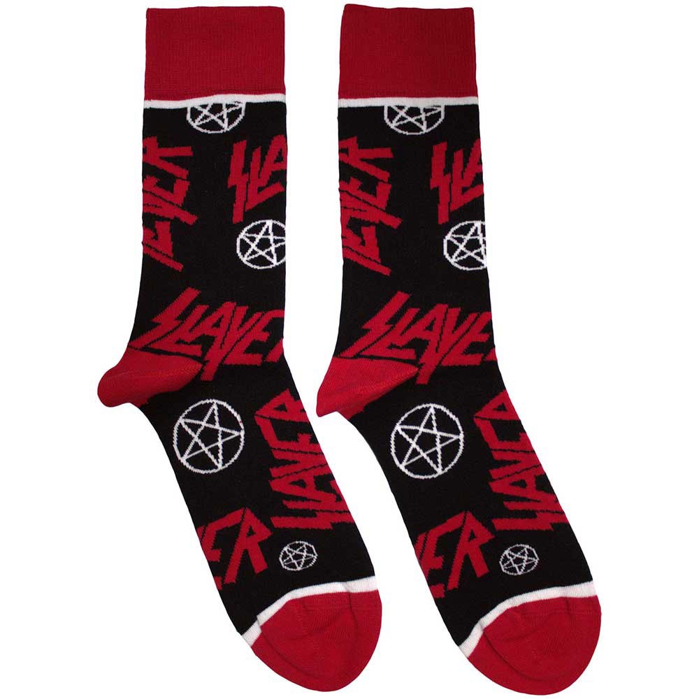Slayer - Logos and Pentagrams Ankle socks - Black